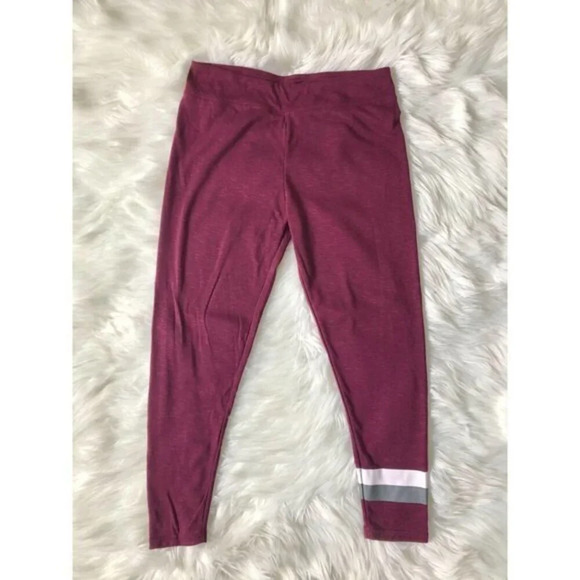 SF City Lights Pants - SF City Lights Maroon Red Leggings L